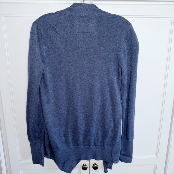 Abercrombie and Fitch Navy Blue Drape Waterfall Cardigan Small - Picture 5 of 12